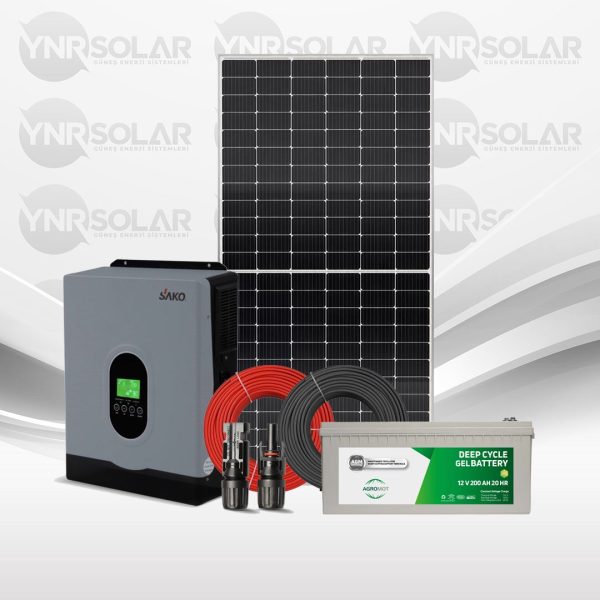 2,7Kva Jel 2700W Güneş enerjisi Solar Paketi Jel Akülü