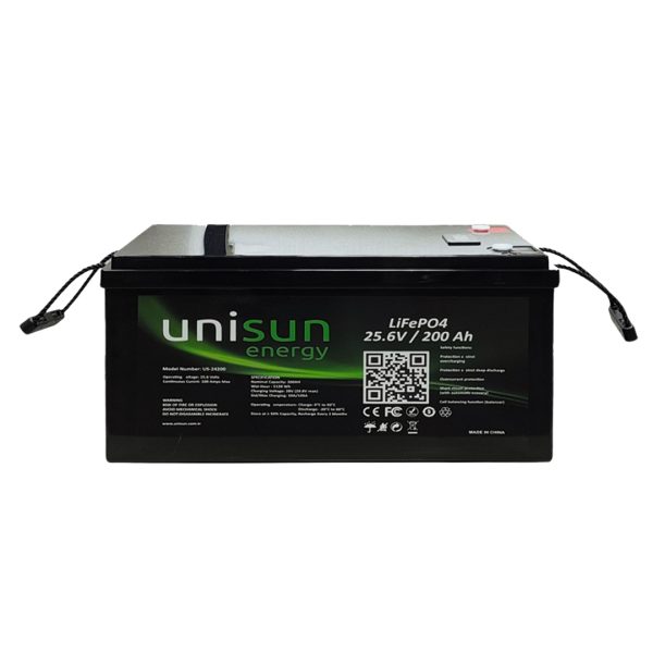 Unisun 25,6V 200Ah LiFEPO4 Batarya 6000 Cycle Ekran Bluetooth