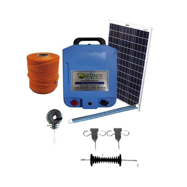 Alpex Elektrikli Çit Cihazı 25000V Aç Kapat Model Tam Set