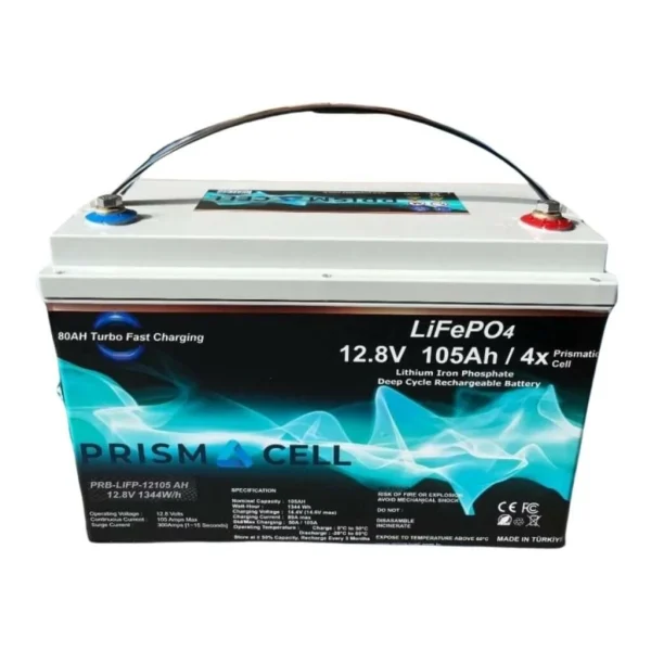 Prismacell Lifepo4 12,8V 105ah Turbo Fast Charging Solar Yaşam Aküsü