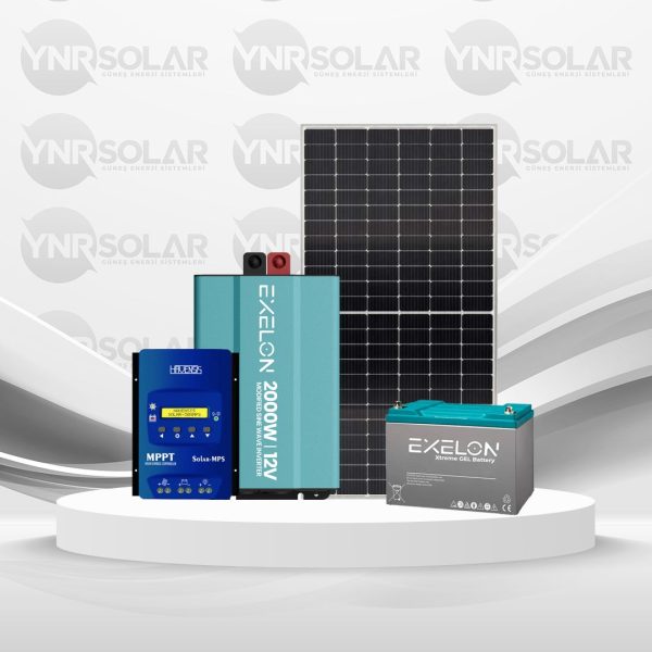 Mppt 2000W Karavan Bağ Bahçe Sistemi Jel Akülü
